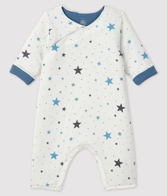 Baby's Long Ribbed Jumpsuit MARSHMALLOW white/TEMPETE grey