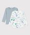 Pack of children's long-sleeved dragon print cotton T-shirts multicolor