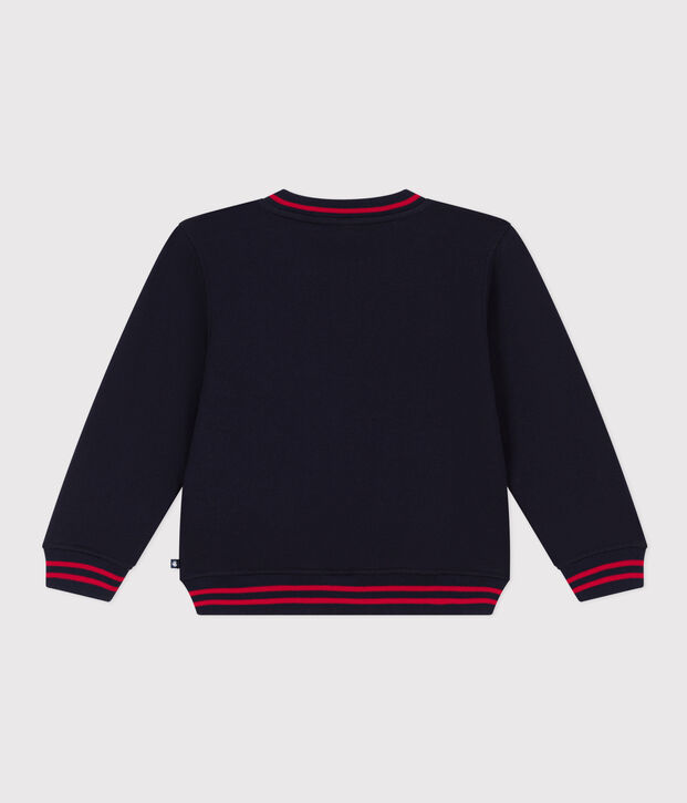 Boys' Thick Jersey Baseball Jacket blue