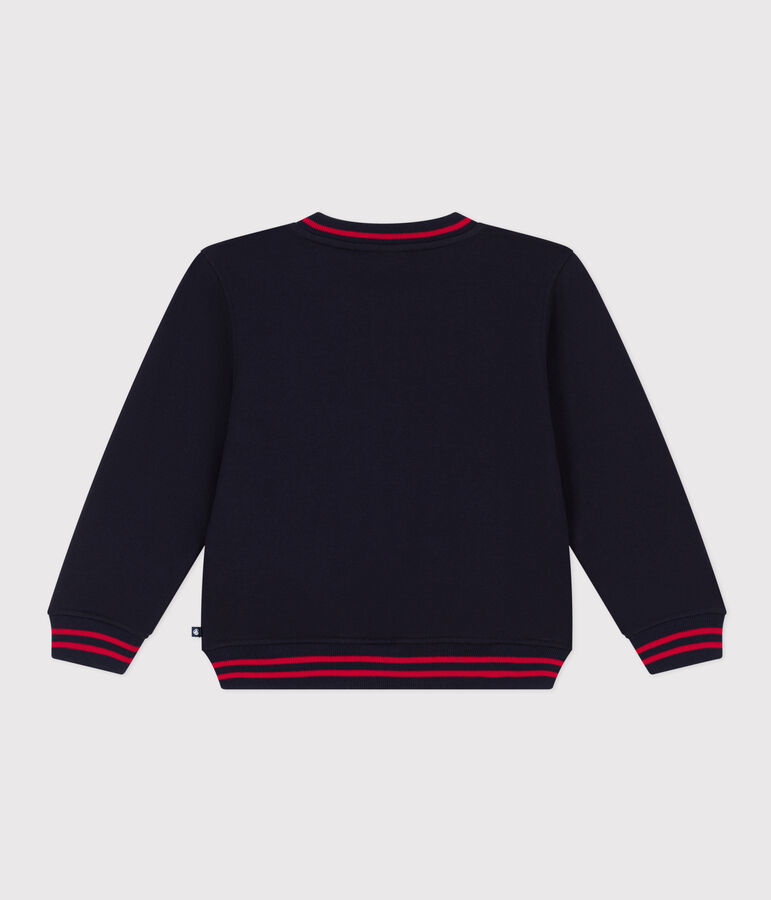 Boys' Thick Jersey Baseball Jacket SMOKING blue