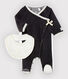 Babies' Velour Sleepsuit and Bib Set
