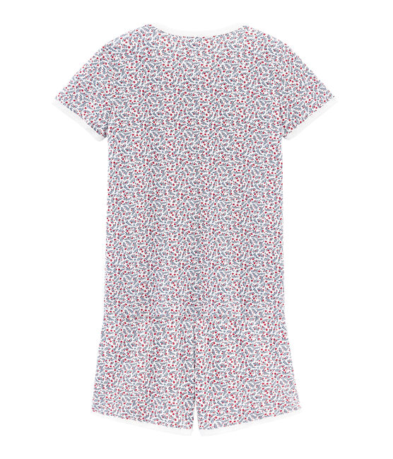 Girls' short Pyjamas MARSHMALLOW white/MULTICO white