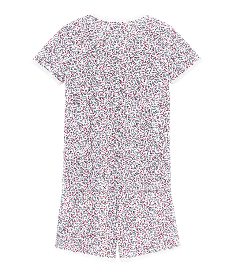 Girls' short Pyjamas white/multicolor
