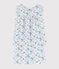Girls' Anemone Print Fine Cotton Short Pyjamas MARSHMALLOW white/MULTICO white