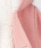 Girl's coat in wool fabric CHEEK pink/MARSHMALLOW white