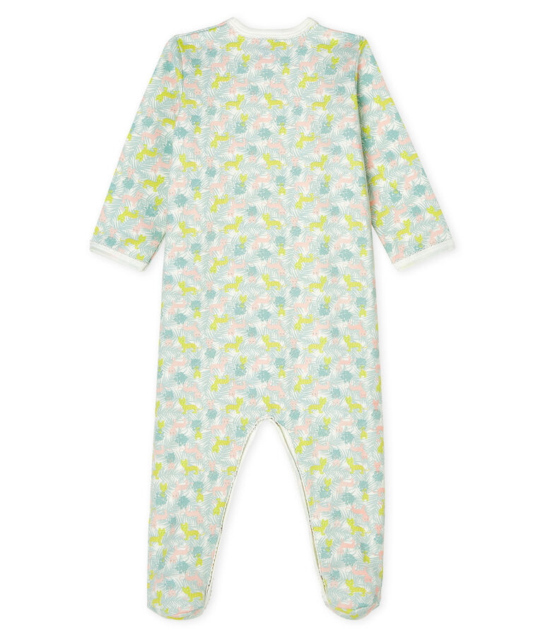 Baby Girls' Fleece Sleepsuit MARSHMALLOW white/MULTICO white