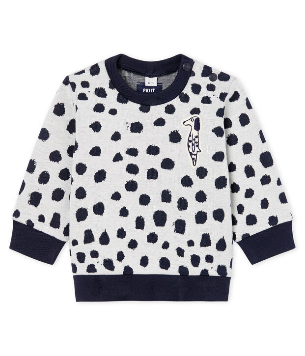 Unisex Babies' Sweatshirt by Jean Jullien white/DOTTIES