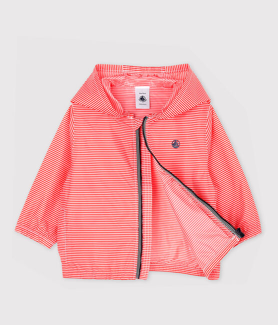Babies' Unisex Recycled Polyamide Windbreaker GROSEILLER pink/MARSHMALLOW white