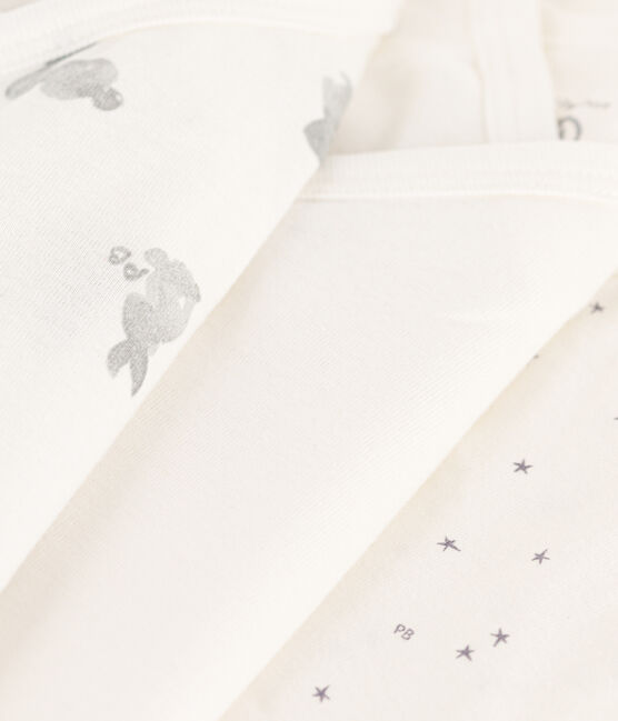 Long-sleeved wrapover rabbit themed cotton bodysuits - Pack of 3 variante 1