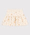 Girls' Tube-Knit Patterned Skirt AVALANCHE Ecru