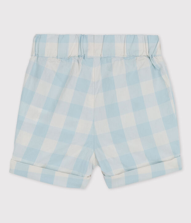 Babies' Gingham Poplin Shorts BOLDAIR/white
