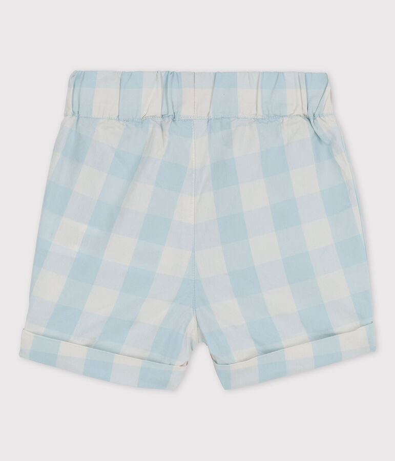 Babies' Gingham Poplin Shorts BOLDAIR /MARSHMALLOW