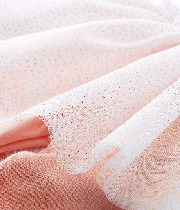 Baby girls' skirted leggings pink/pink