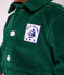 Babies' plain long corduroy jumpsuit green