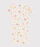 Girls' Snugfit Summer Fruit Pattern Organic Cotton Short Pyjamas white/multicolor