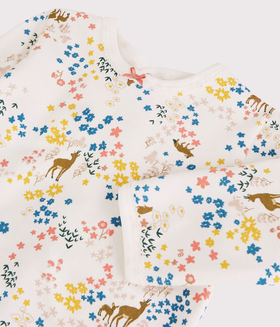 Babies' Floral Fleece Sleepsuit MARSHMALLOW white/MULTICO white