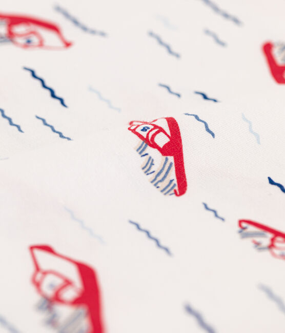 Boys' Short-Sleeved Patterned T-Shirt MARSHMALLOW white/MULTICO white