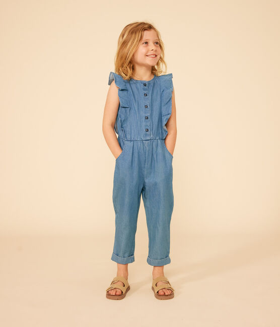 Girls' Jumpsuit DENIM CLAIR blue