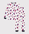 Junior cotton pyjamas with a printed boat motif MARSHMALLOW white/MULTICO white