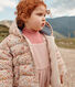 Babies' printed puffer jacket with a hood