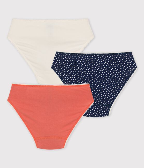 Girls' Spotted Cotton and Elastane Briefs - 3-Pack variante 1