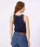 Women's plain cotton tank top blue