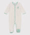 Babies' plain velour pyjama suit MONTELIMAR CHINE beige