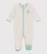 Babies' plain velour pyjama suit