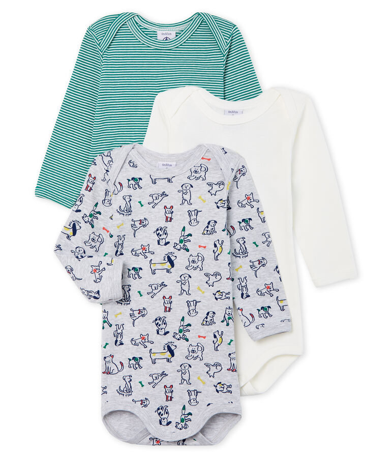Baby Boys' Long-Sleeved Bodysuit - 3-Piece Set multicolor