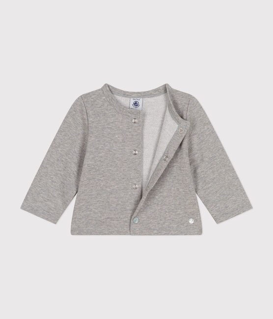 Babies' Fleece Cardigan CHATON CHINE grey