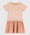 Girls' Short-Sleeved Dual-Material Dress VINTAGE /AVALANCHE