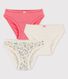 Girls' Floral Cotton Briefs - 3-Pack