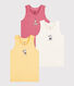 Boys' Petit Bateau X Snoopy Cotton Vests - 3-Pack