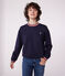 Women's plain cotton sweatshirt SMOKING blue