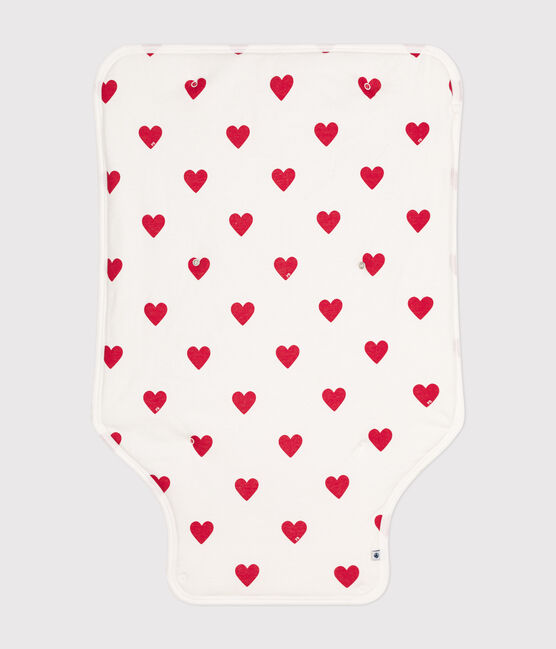 Babies' cotton changing mat MARSHMALLOW white/TERKUIT red