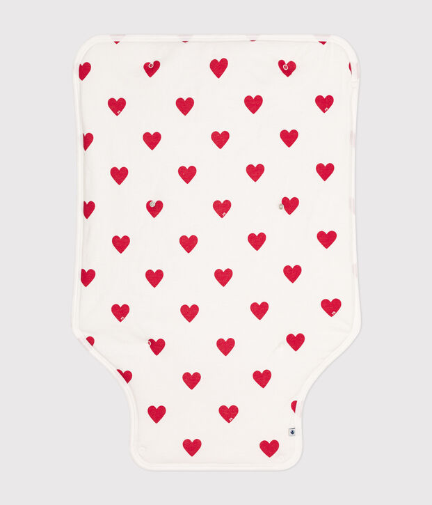 Babies' cotton changing mat white/red