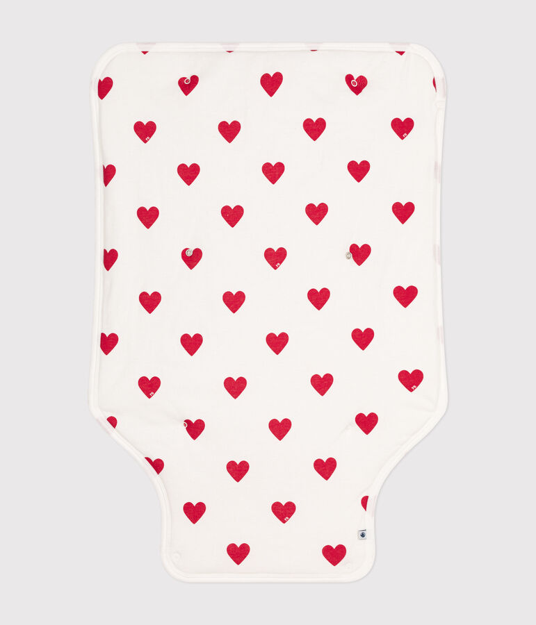 Babies' cotton changing mat white/red