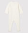 Babies' White Starry Organic Cotton Velour Sleepsuit MARSHMALLOW white/MULTICO white