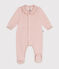 Babies' velour pyjama suit SALINE pink