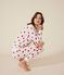 Women's Heart Themed Cotton Pyjamas MARSHMALLOW white/TERKUIT red