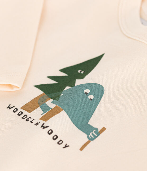 Babies' long sleeved T-shirt in fine jersey AVALANCHE Ecru