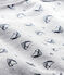 Newborn baby boys' short-sleeved printed bodysuit POUSSIERE grey/MEDIEVAL blue