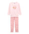 Little girl's pyjamas VIENNE pink/MULTICO white