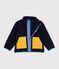 Children's jacket in plain colourblock sherpa SMOKING