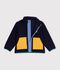Children's jacket in plain colourblock sherpa SMOKING