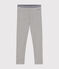 Girls' jeggings in cotton with elastane CHATON CHINE grey