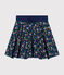 Girl's Cotton Skirt MEDIEVAL blue/MULTICO white
