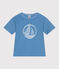 Children's printed short-sleeved cotton T-shirt ALASKA blue