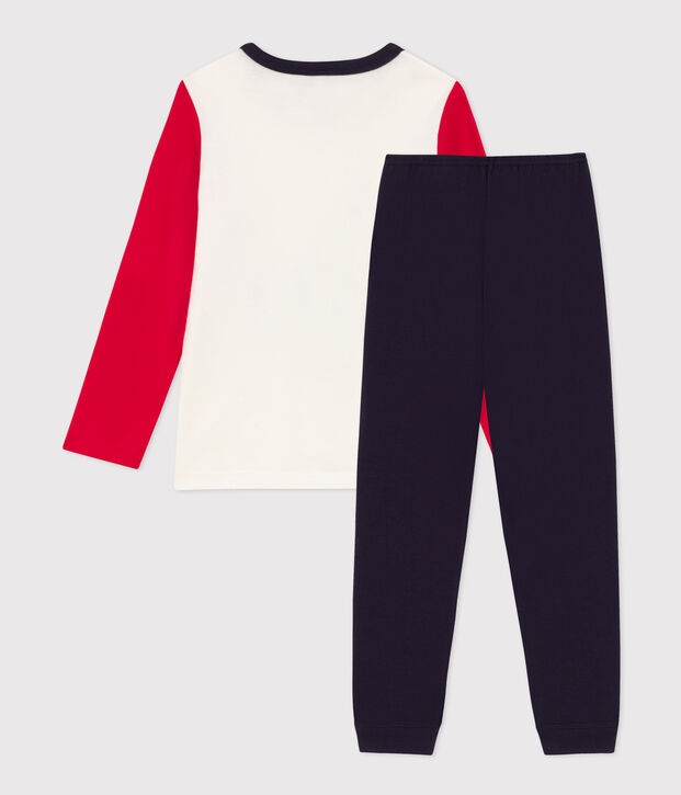 Children's Unisex Cotton Eiffel Tower Pyjamas blue/multicolor