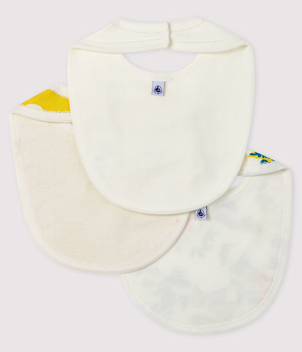 Baby Girls' Ribbed Bibs - 3-Piece Set multicolor